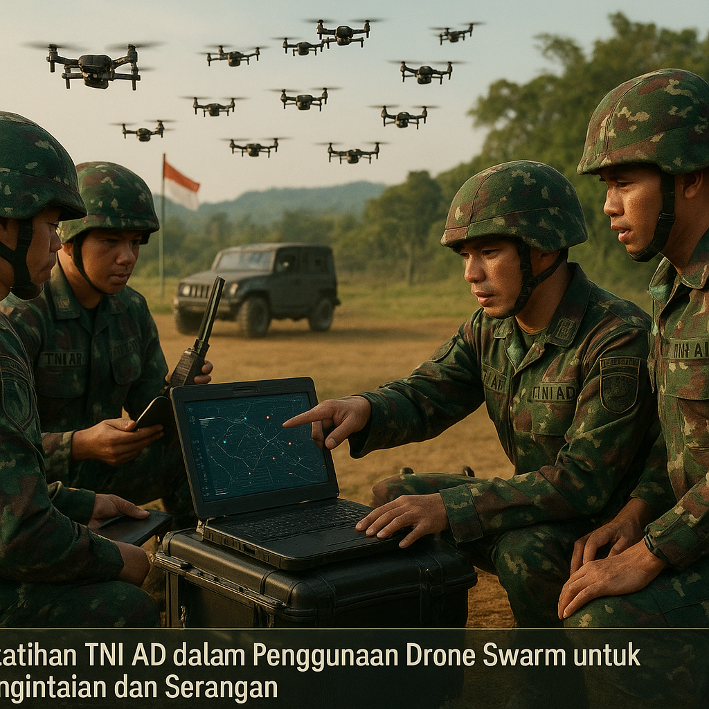 Pelatihan TNI AD dalam Penggunaan Drone Swarm untuk Pengintaian dan Serangan