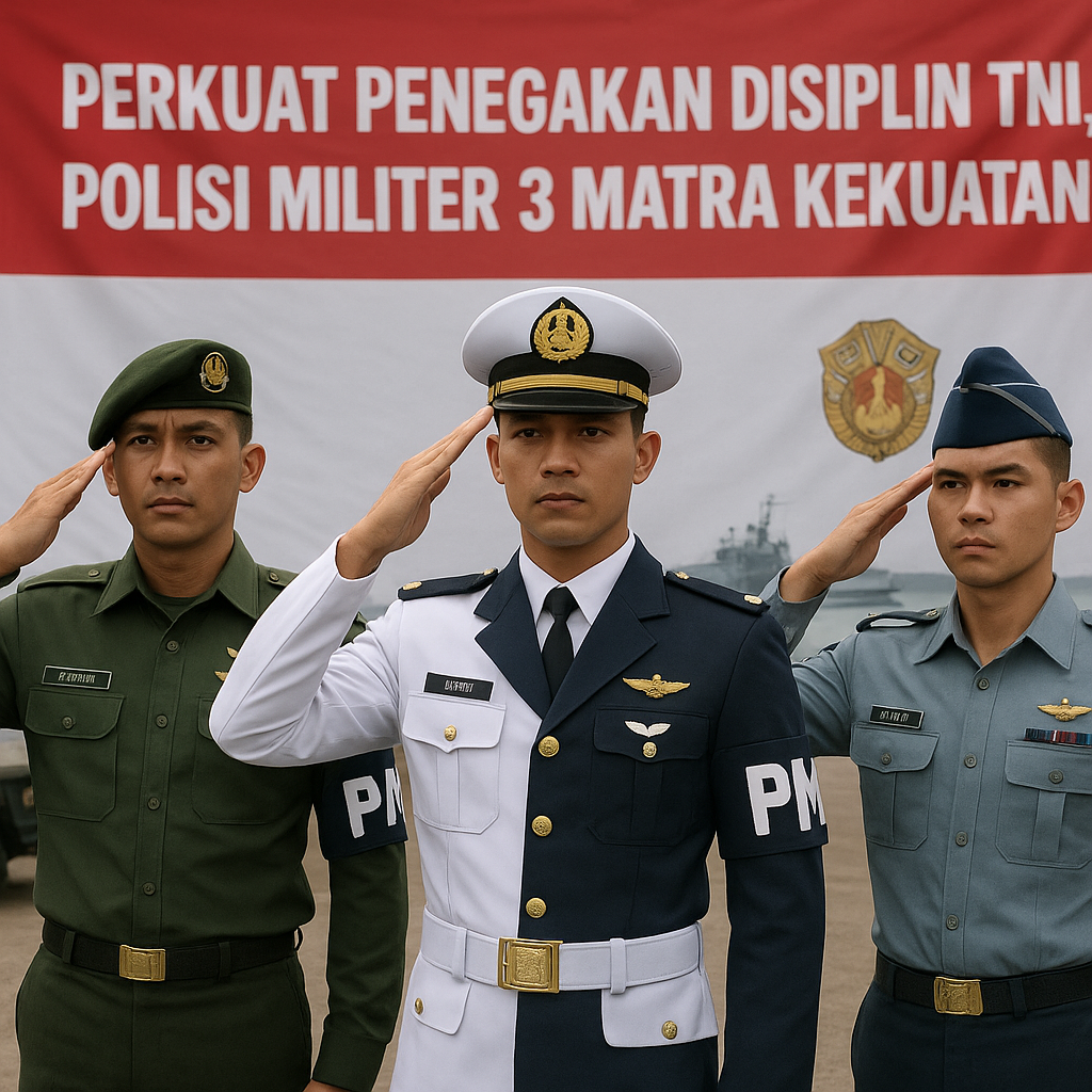 Perkuat Penegakan Disiplin TNI, Polisi Militer 3 Matra Satukan Kekuatan