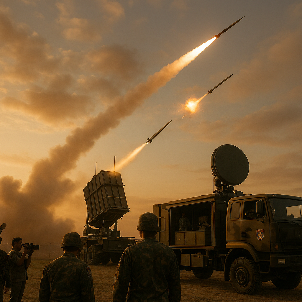 Simulasi Serangan Rudal Balistik dan Penangkalan Sistem Hanud Iron Dome oleh Brigif 15/Kujang II