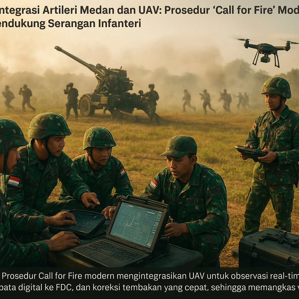 Latihan Integrasi Artileri Medan dan UAV: Prosedur 'Call for Fire' Modern untuk Mendukung Serangan Infanteri
