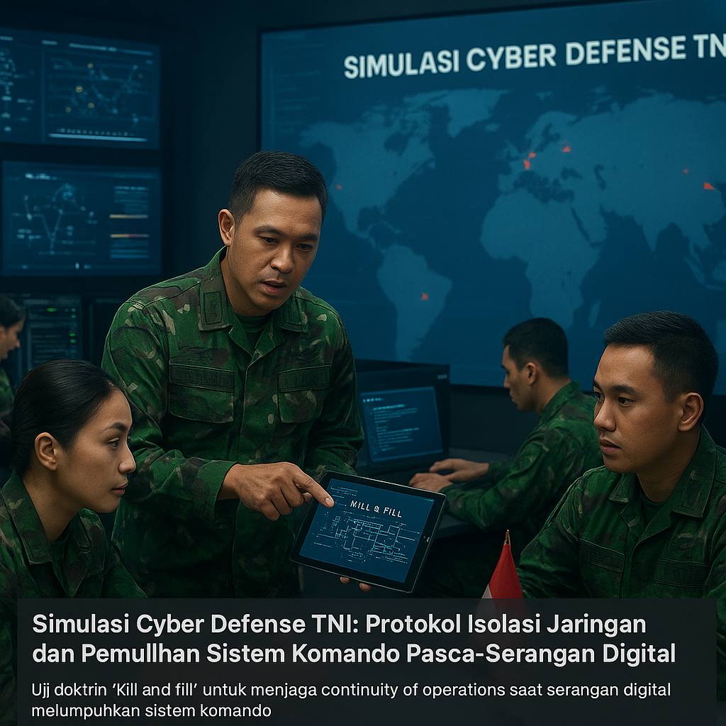 Simulasi Cyber Defense TNI: Protokol Isolasi Jaringan dan Pemulihan Sistem Komando Pasca-Serangan Digital
