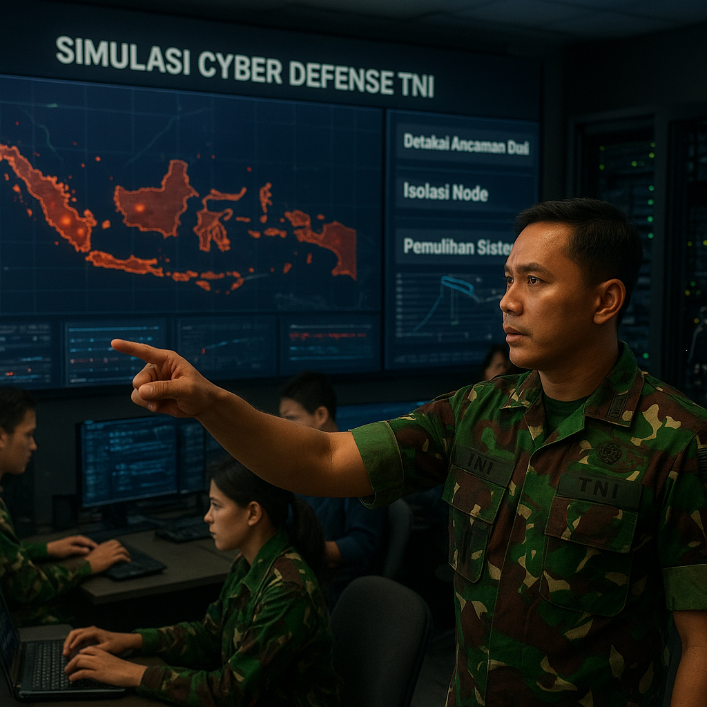 Simulasi Cyber Defense TNI: Prosedur Tanggap Serangan Siber terhadap Infrastruktur Vital