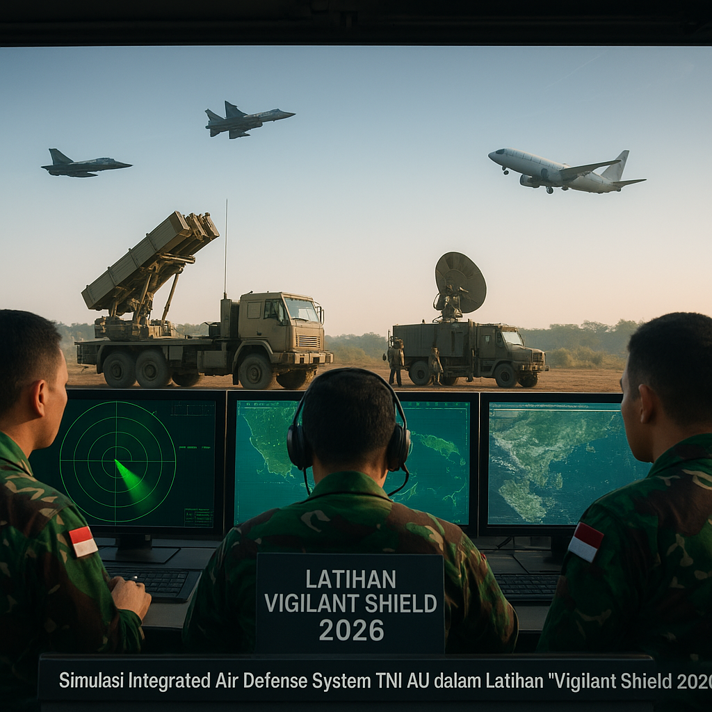 Simulasi Integrated Air Defense System TNI AU dalam Latihan 'Vigilant Shield 2026'