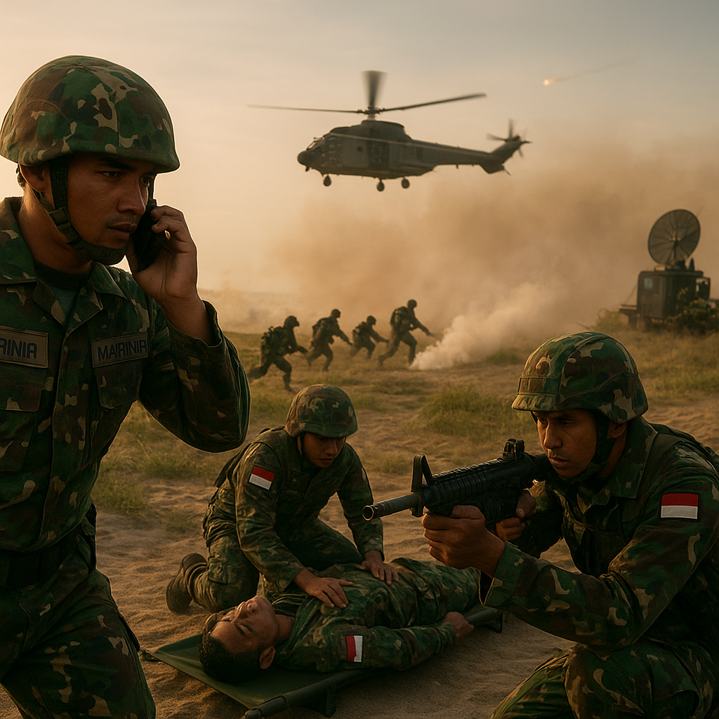 Pasmar 1 Siaga Tempur! Simulasi Serangan Udara-Darat Uji Kesiapan Prajurit Marinir