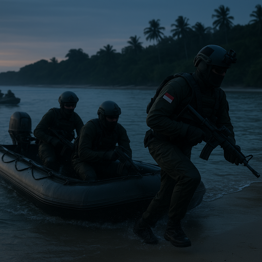 Bedah Taktik Amphibious Raid Batalyon Raider: Infiltrasi Via Rubber Boat dan Serangan Kilat dari Laut