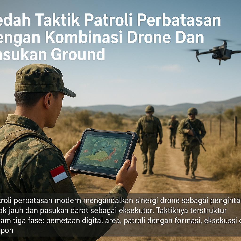 Bedah Taktik Patroli Perbatasan Dengan Kombinasi Drone Dan Pasukan Ground