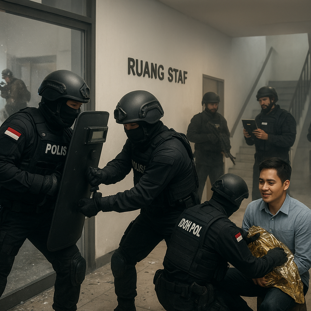 Bedah Taktik Penyelamatan Hostage Dalam Gedung Bertingkat