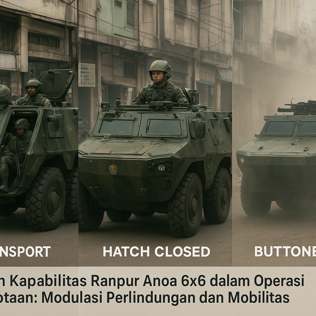 Bedah Kapabilitas Ranpur Anoa 6x6 dalam Operasi Perkotaan: Modulasi Perlindungan dan Mobilitas