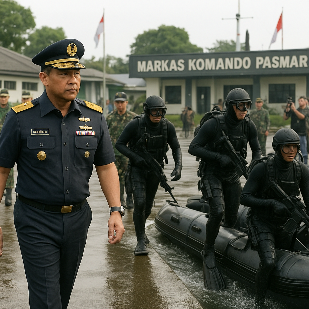 KSAL Sidak Kesiapan Tempur Markas Petarung Marinir dengan Simulasi Infiltrasi Kopaska