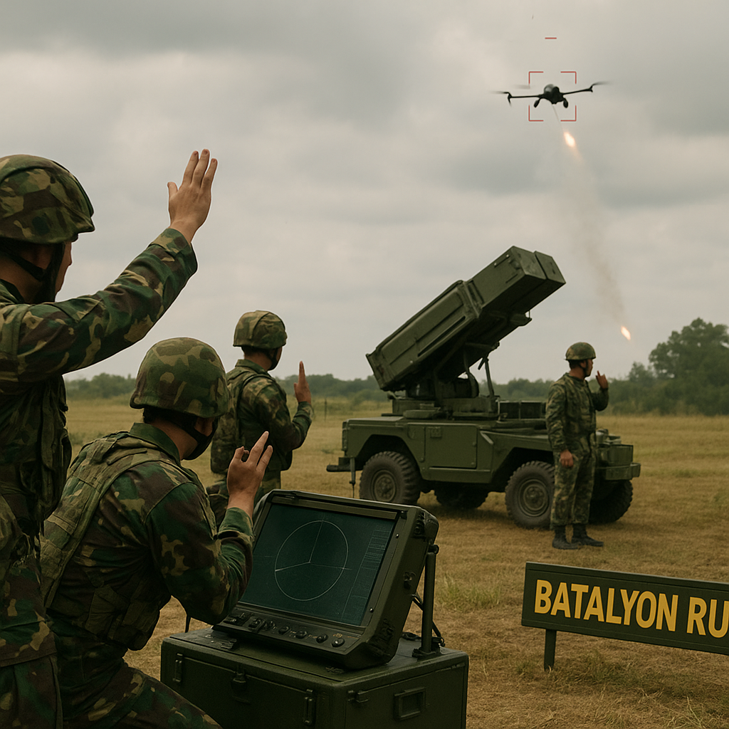 Simulasi Penanganan Ancaman UAV oleh Batalyon Rudal TNI AD