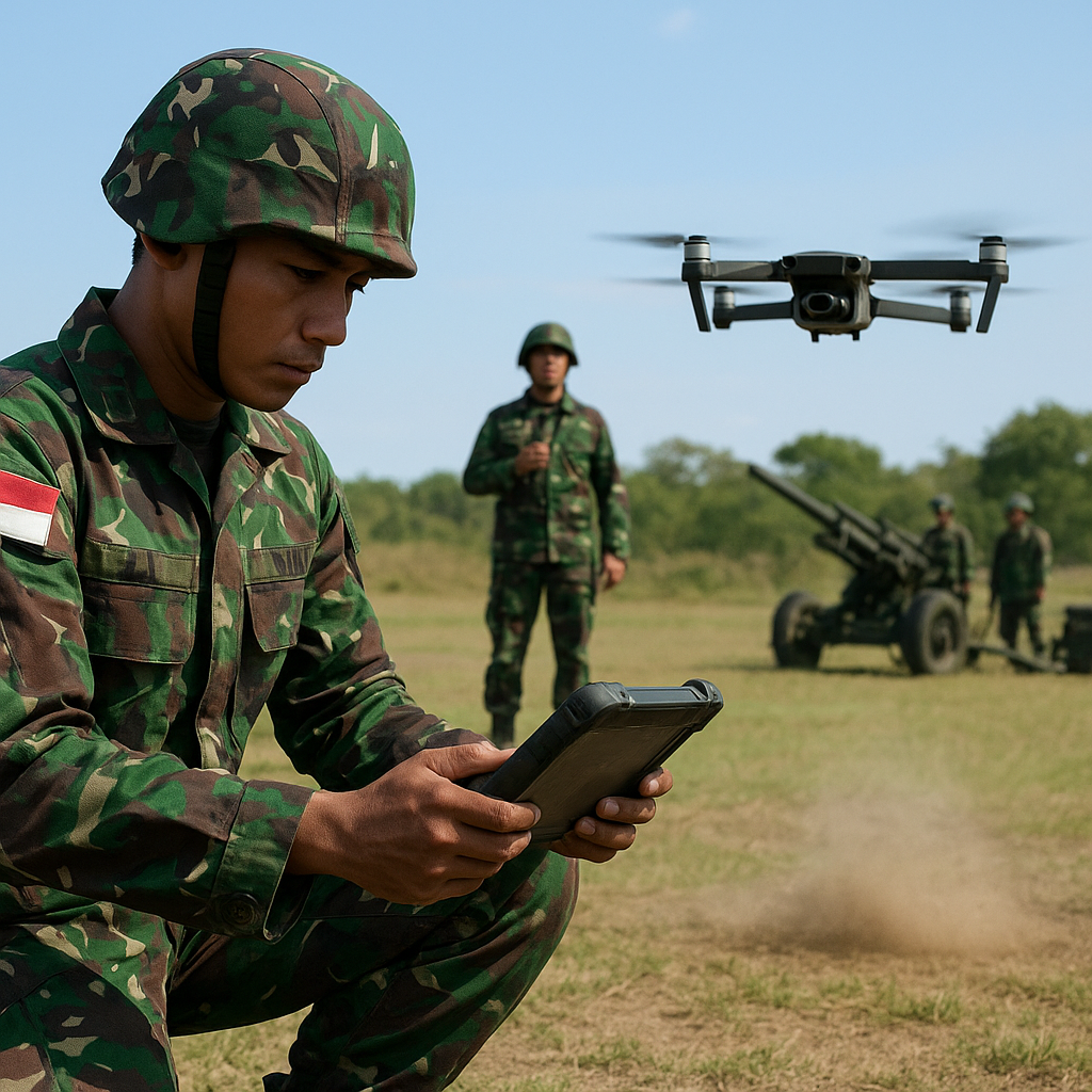 Penggunaan Sistem Drone Reconnaissance dan Attack dalam Latihan TNI di Sekolah Artileri