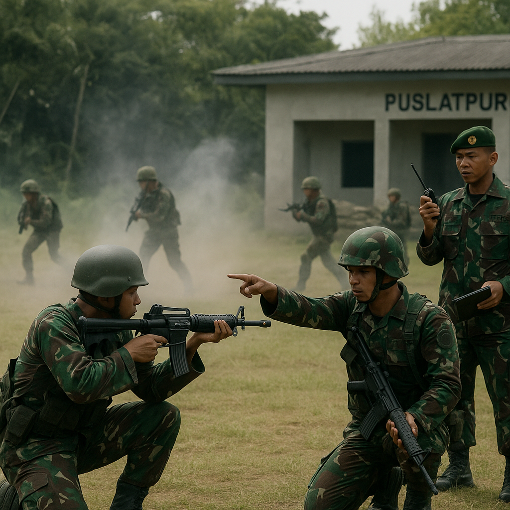 Pelatihan Procedure Fire and Maneuver untuk Unit Infantry TNI AD di Puslatpur