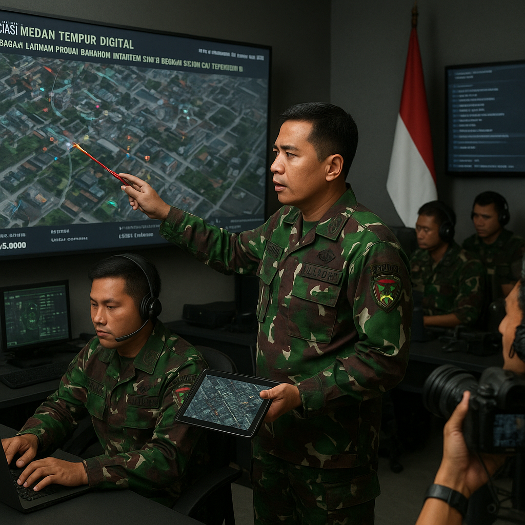 Simulasi Medan Tempur Digital: Bedah Latihan Virtual Batalyon Infanteri 300 dengan Sistem C4I Terintegrasi