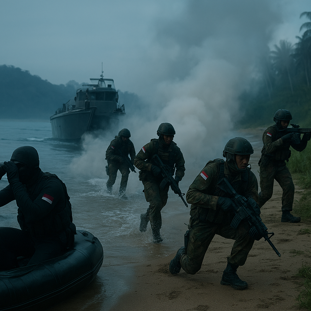 Bedah Taktik: Manuver Komposit Batalyon Raider dalam Latihan Penyusupan Amfibi