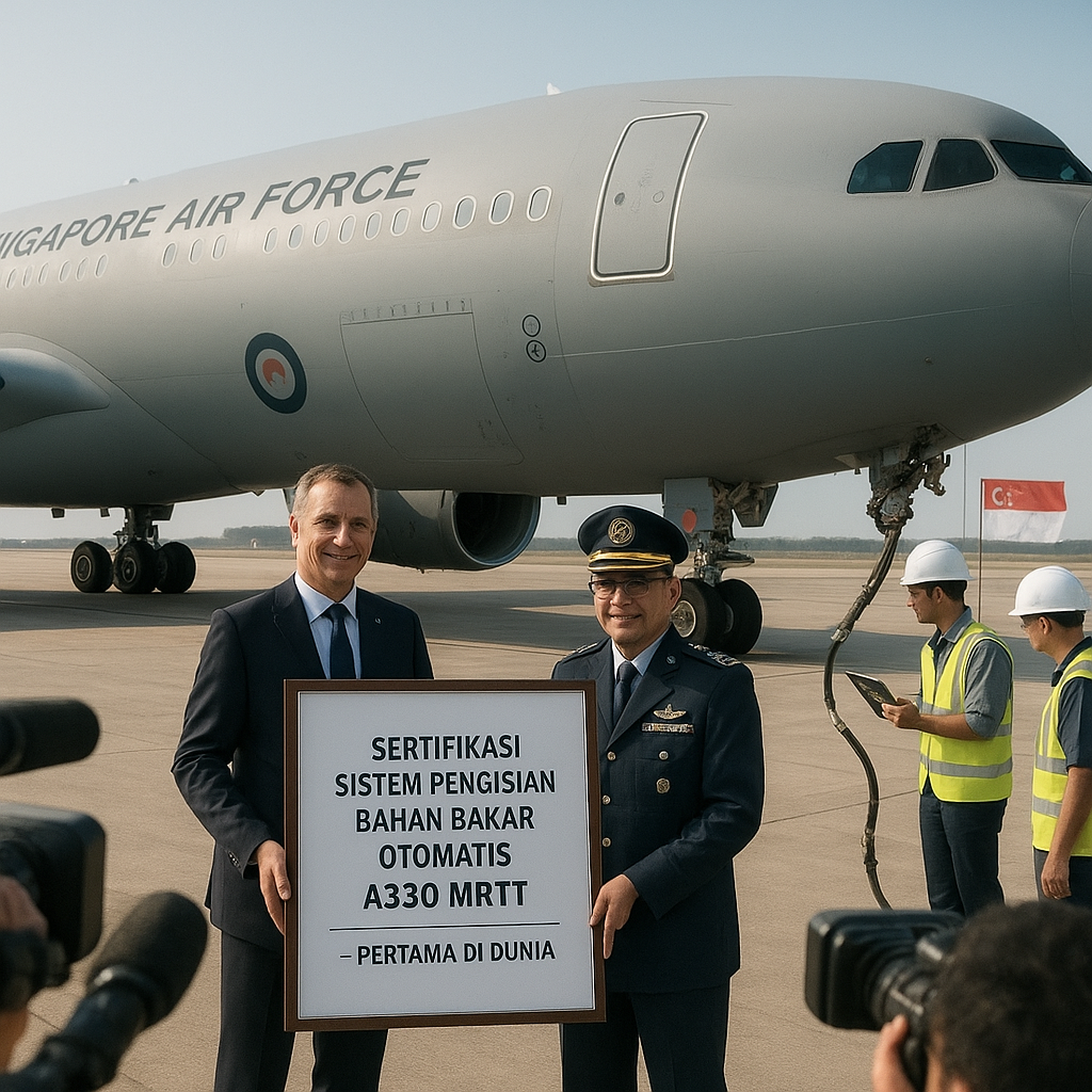 Pertama di Dunia, Airbus dan Singapura Raih Sertifikasi Sistem Pengisian Bahan Bakar Otomatis A330 MRTT