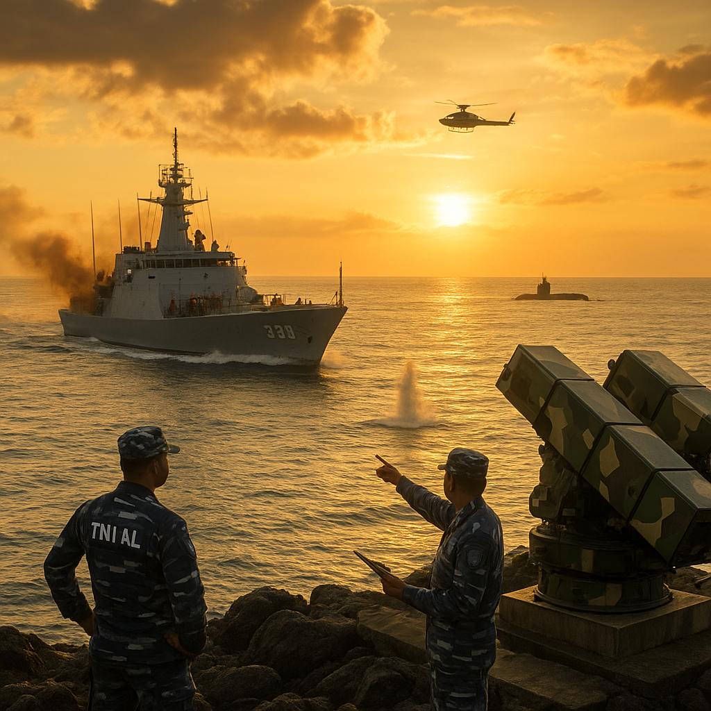 TNI AL Latih Doktrin Anti-Access/Area Denial (A2/AD) di Selat Sunda