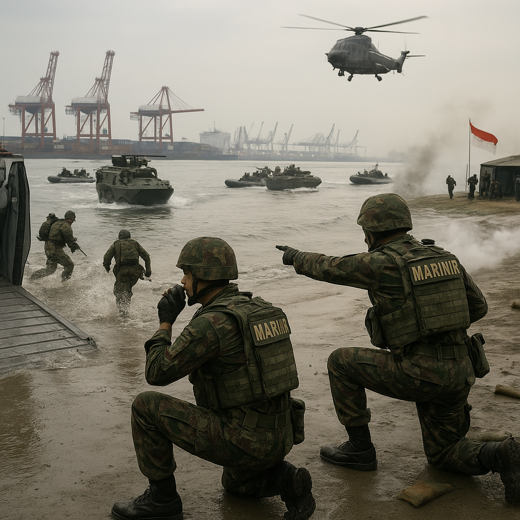Evaluasi Doktrin Amphibious Assault oleh Pasukan Marinir Setelah Latihan di Tanjung Priok