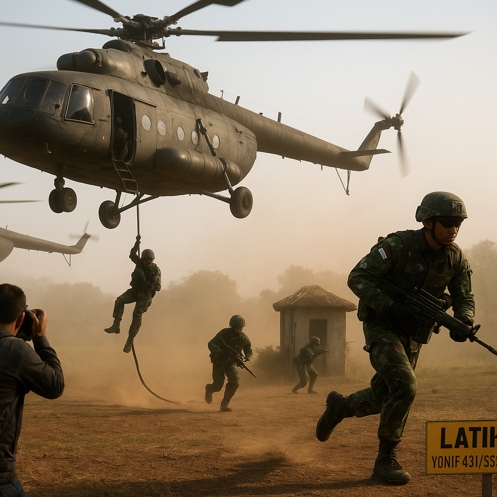 TNI AD Latihan Jumping Platoon Serbu, Bedah Tahapan Serangan Udara dari Flank Musuh