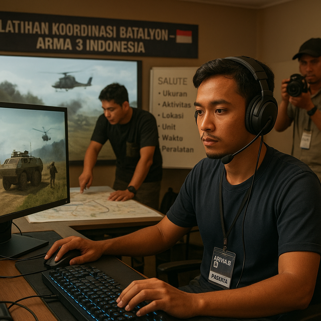 Komunitas Simulator Perang 'Arma 3 Indonesia' Gelar Event Latihan Koordinasi Batalyon Virtual