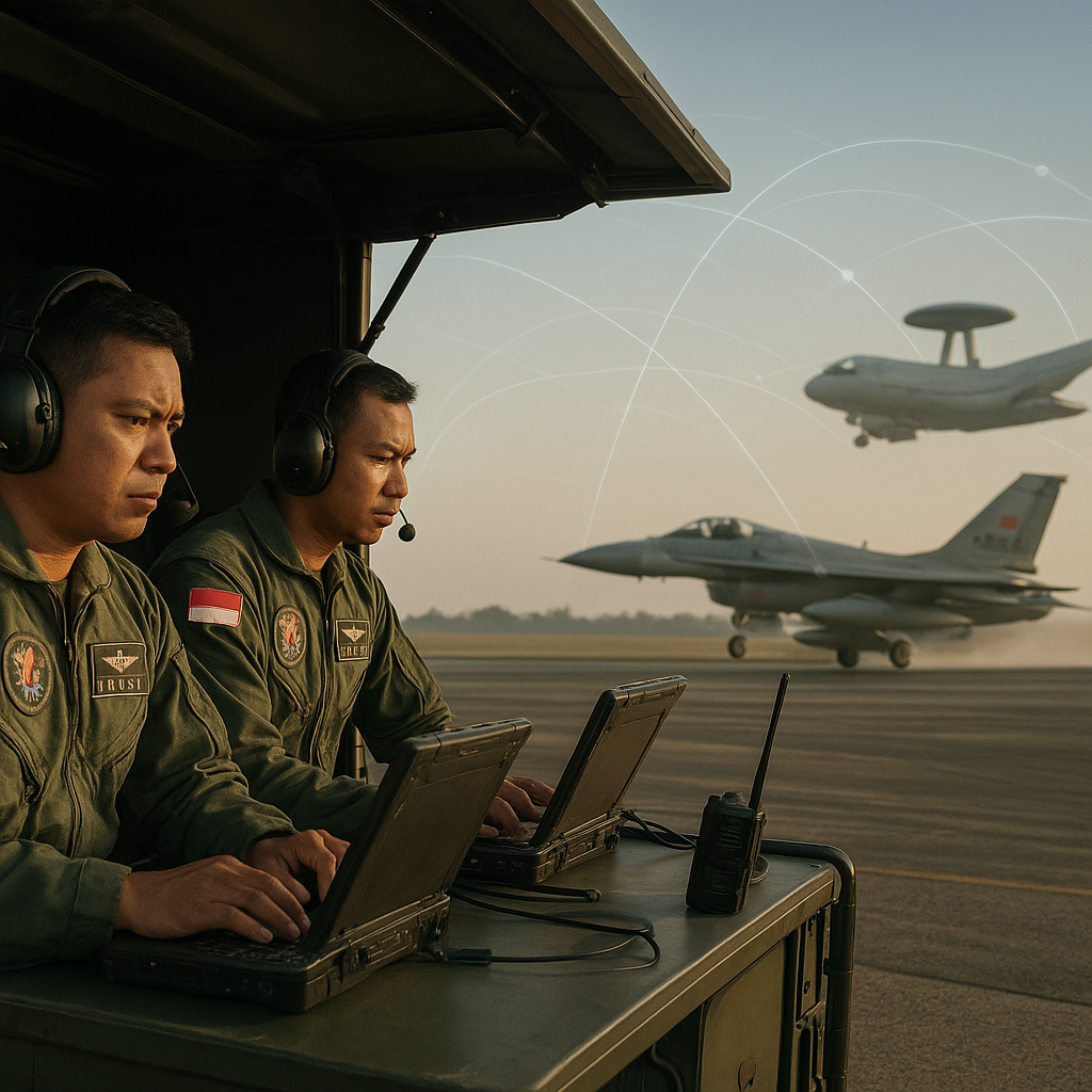 Uji Coba Sistem Komunikasi Tactical Data Link dalam Latihan Udara TNI AU